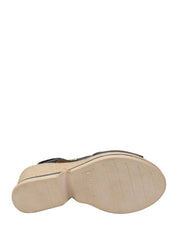 Sandali zeppa Nero Valleverde