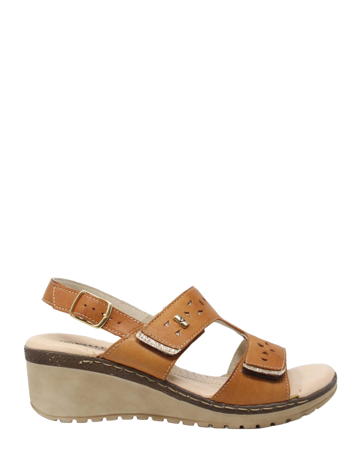 Sandali zeppa Marrone Valleverde