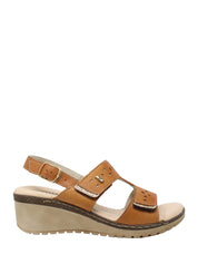 Sandali zeppa Marrone Valleverde