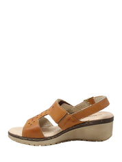 Sandali zeppa Marrone Valleverde