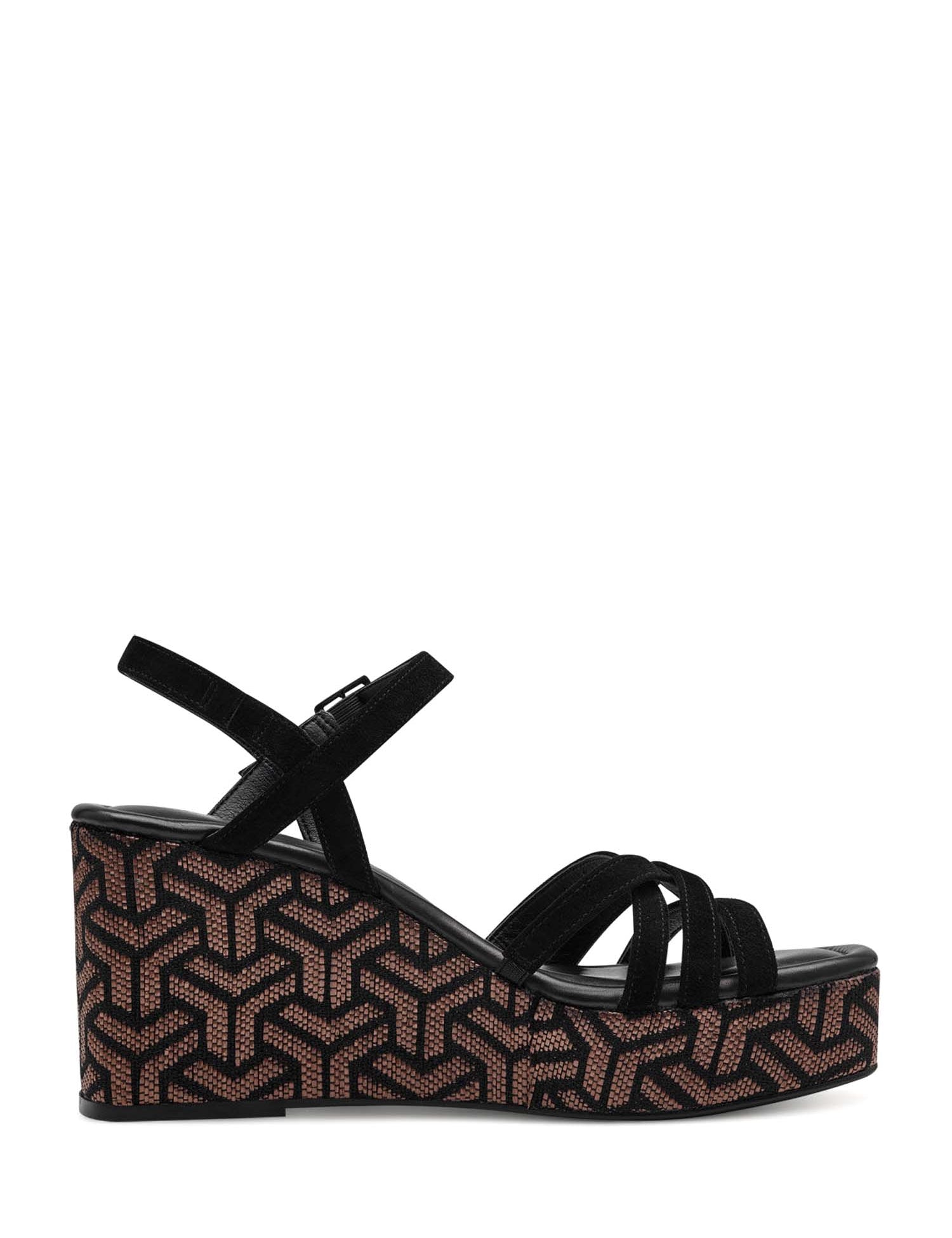 Sandali zeppa Nero Tamaris