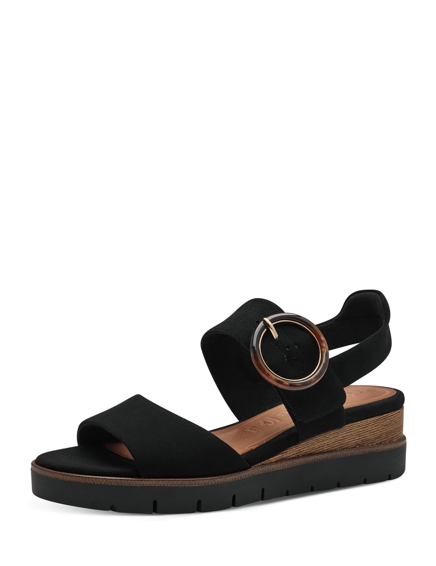 Sandali zeppa Nero Tamaris