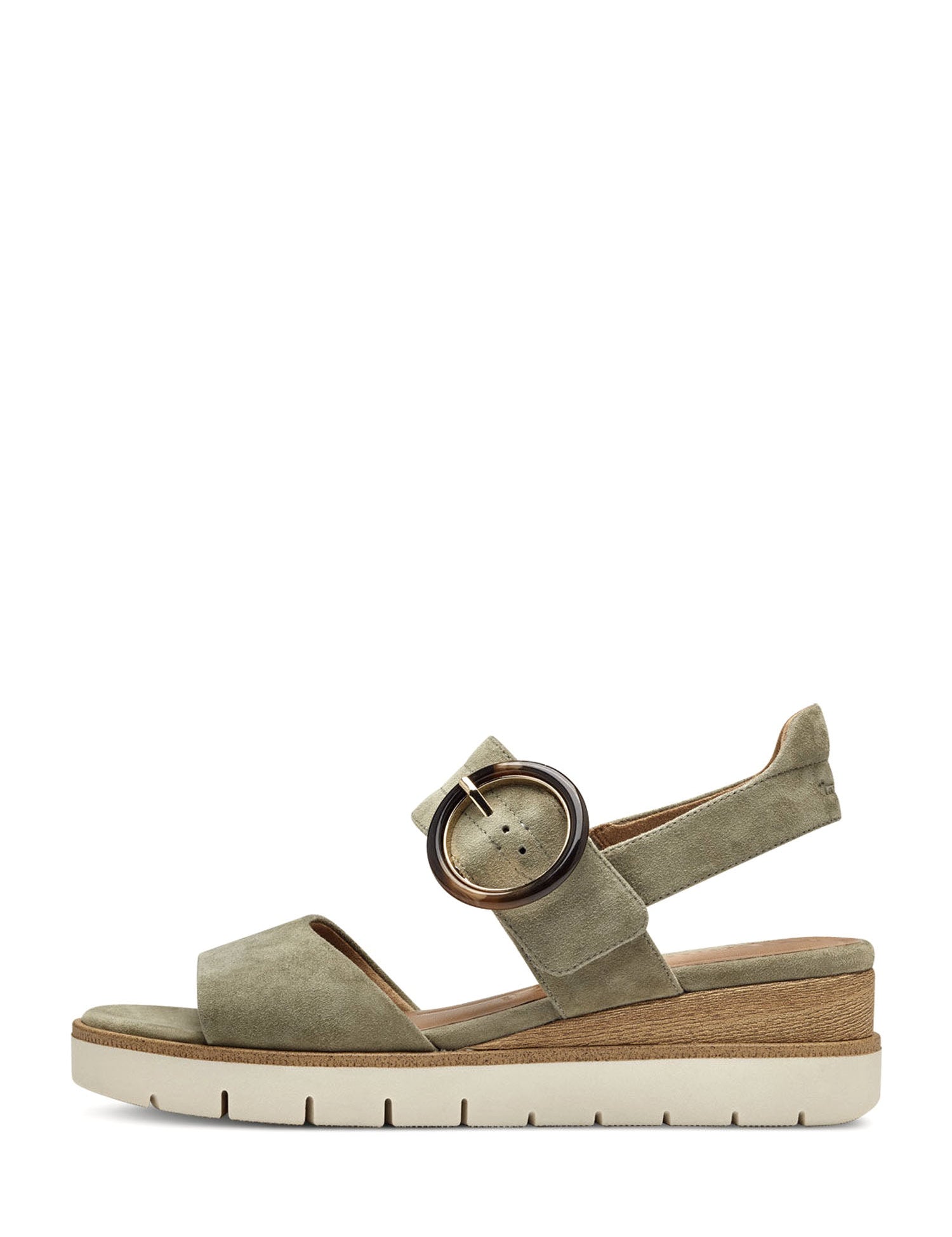 Sandali zeppa Verde Tamaris