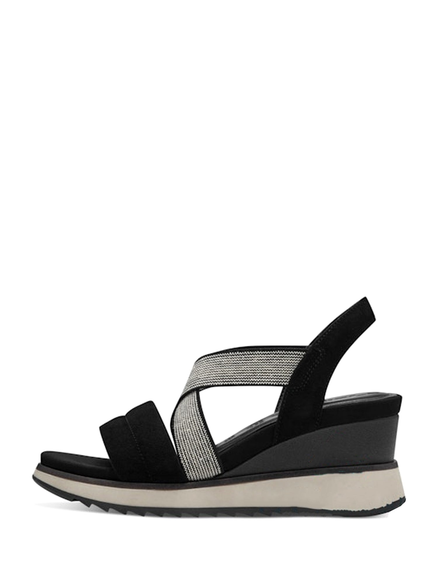 Sandali zeppa Nero Tamaris