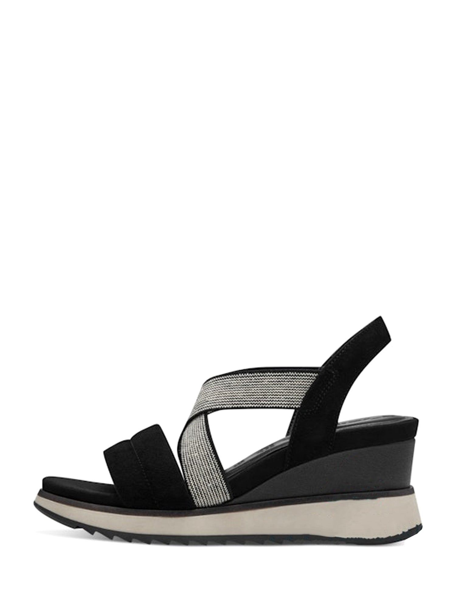 Sandali zeppa Nero Tamaris