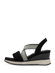 Sandali zeppa Nero Tamaris