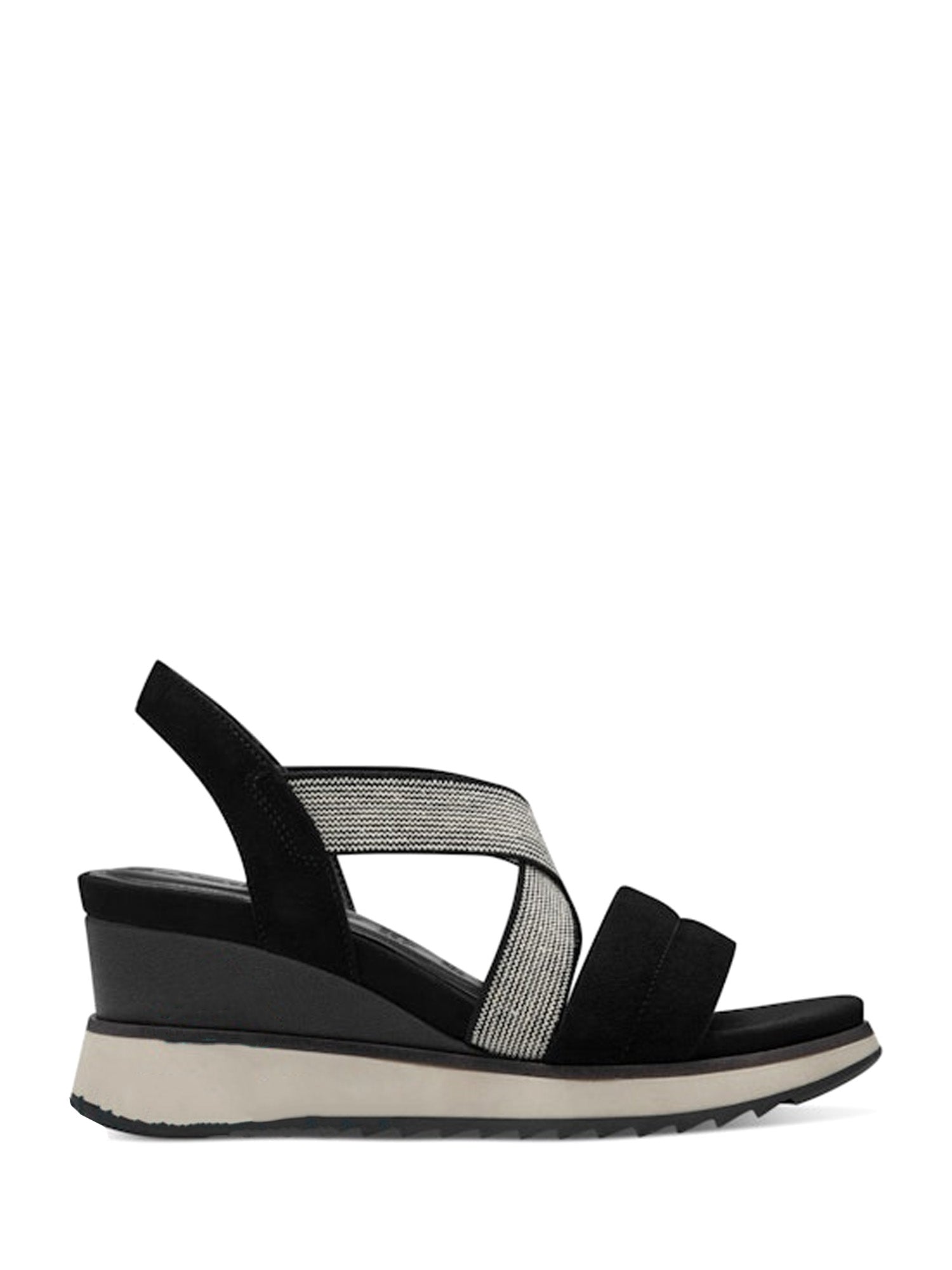 Sandali zeppa Nero Tamaris