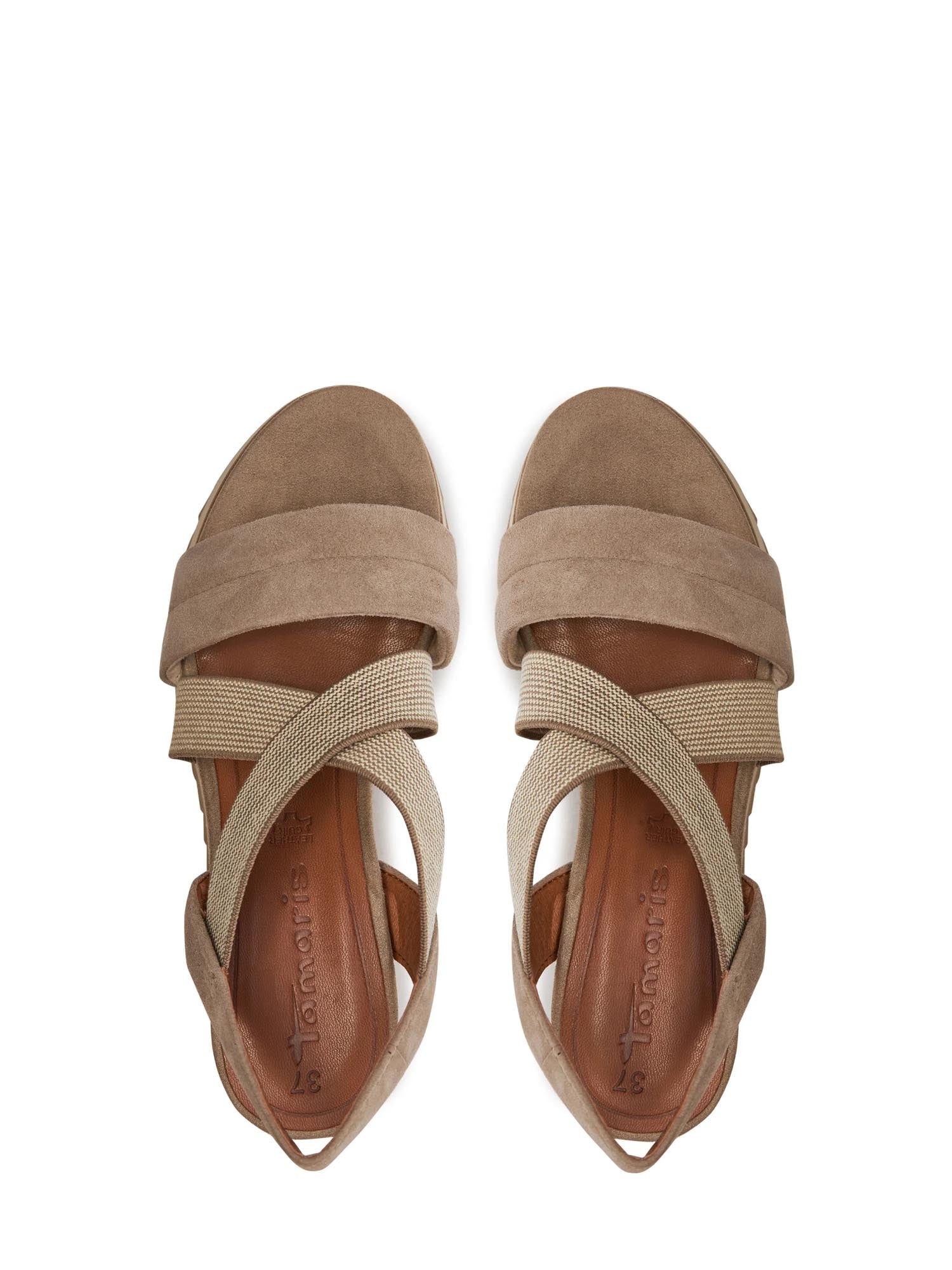 Sandali zeppa Beige Tamaris