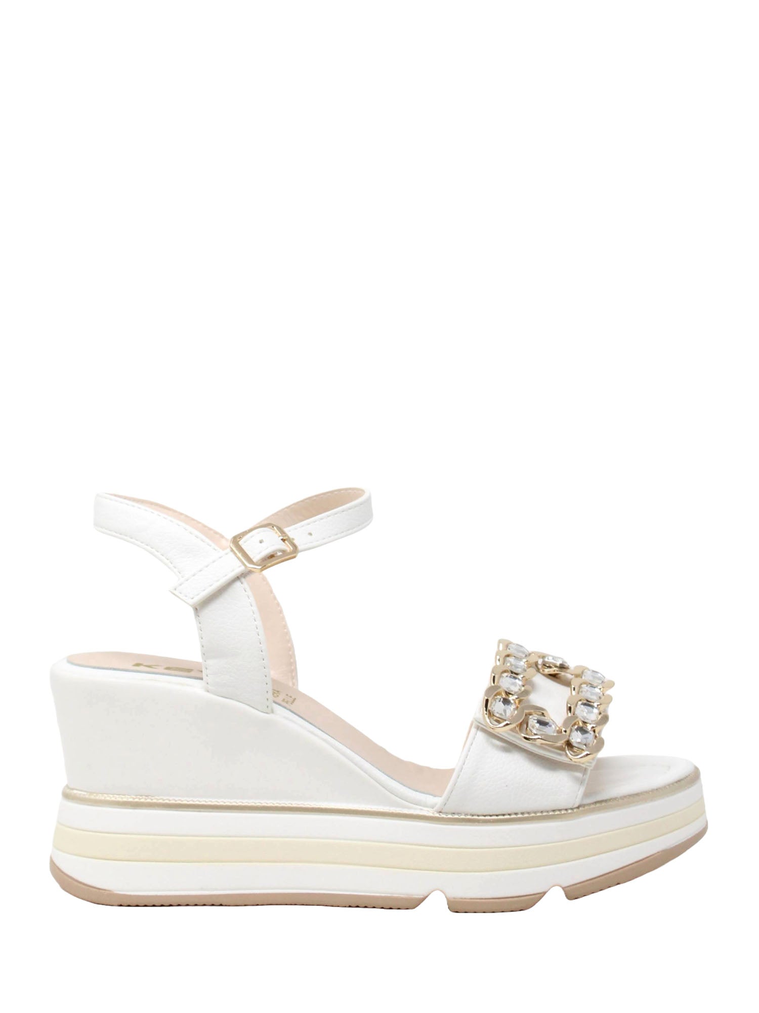 Sandali zeppa Bianco Keys