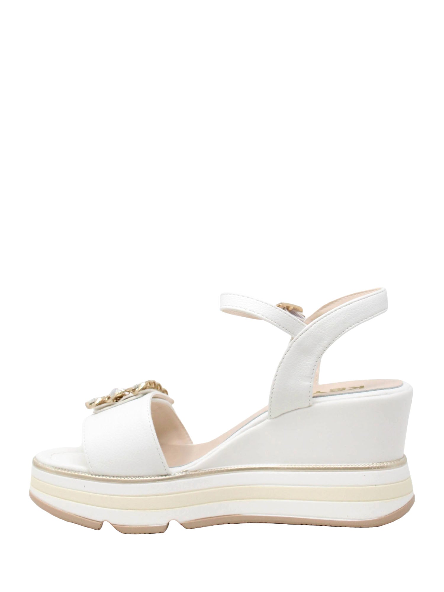 Sandali zeppa Bianco Keys
