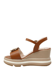 Sandali zeppa Marrone Keys