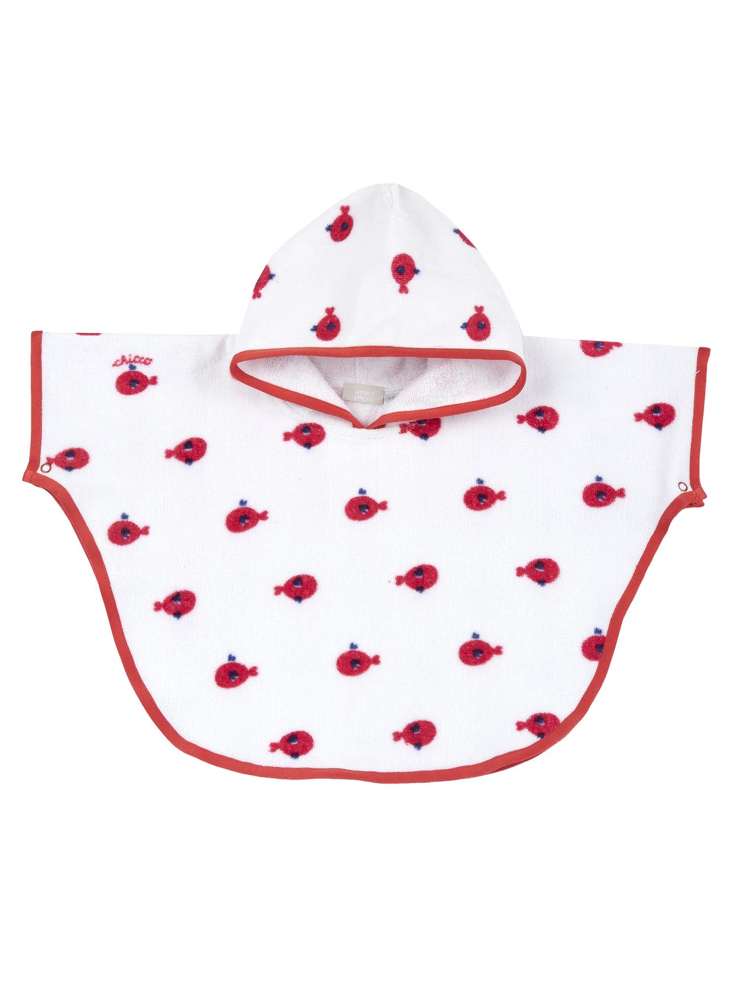Accappatoio Bianco Rosso Chicco