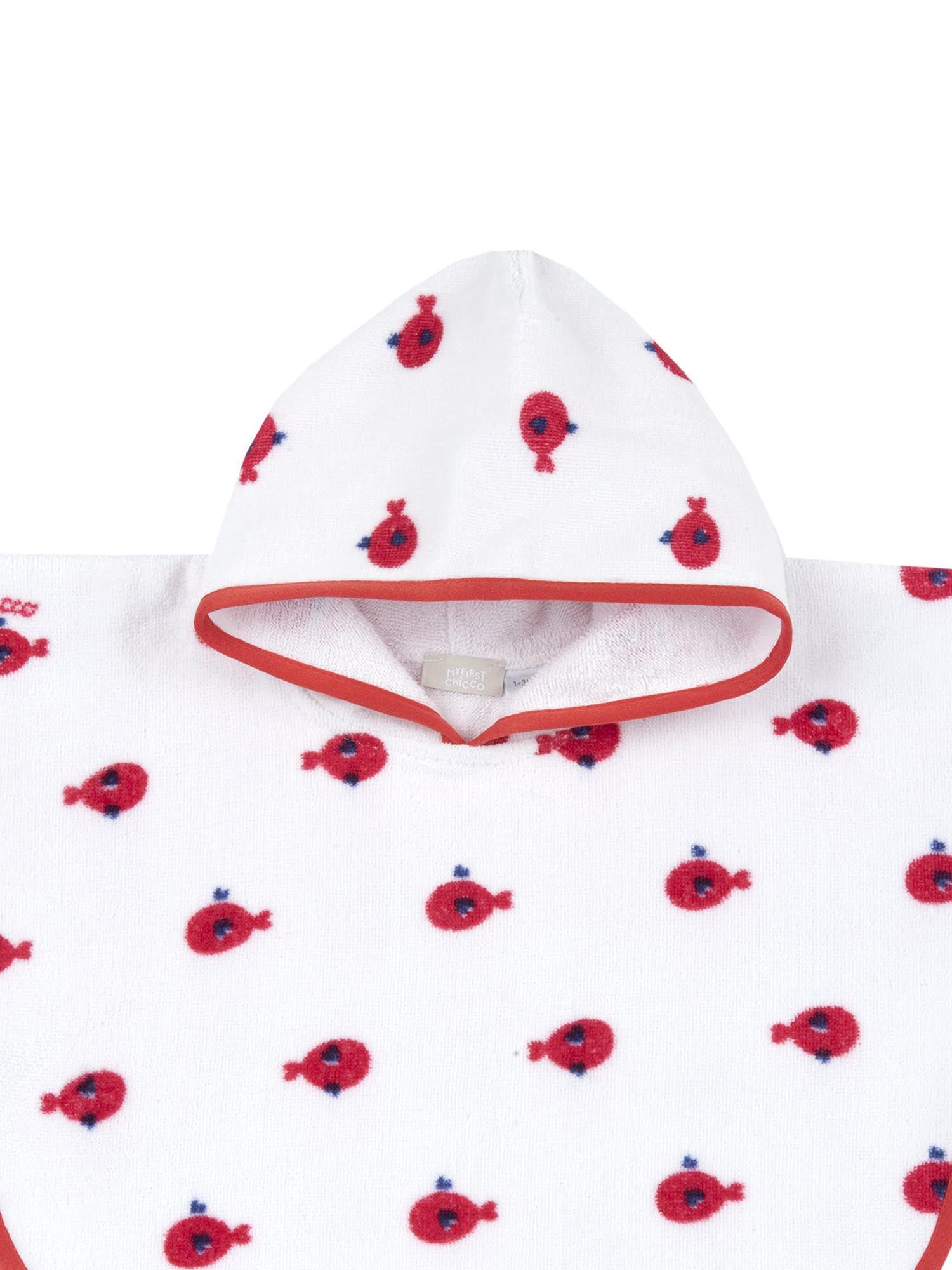 Accappatoio Bianco Rosso Chicco