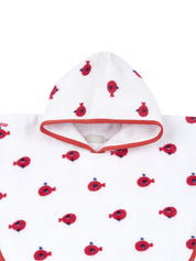 Accappatoio Bianco Rosso Chicco