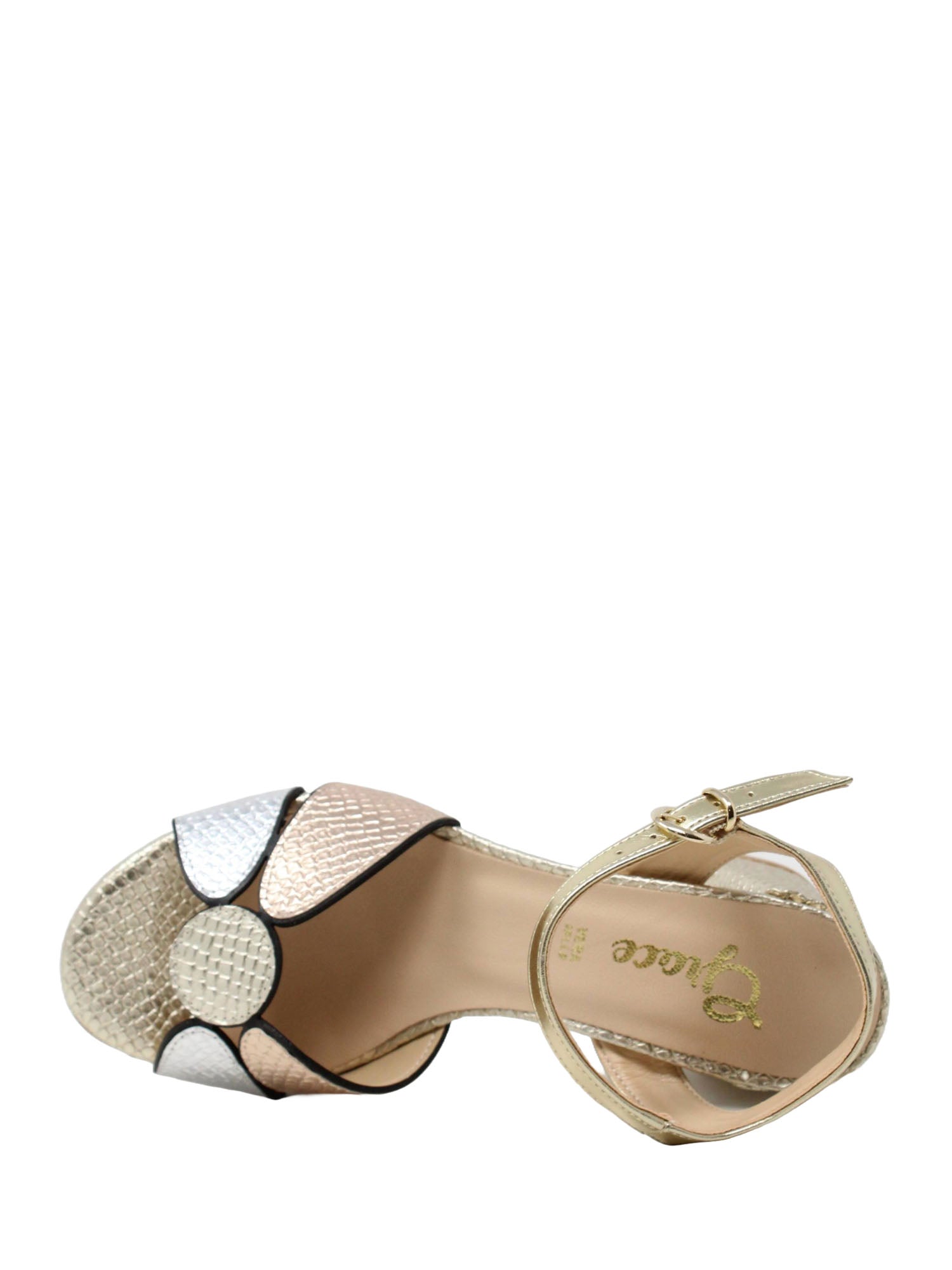 Sandali tacco Oro E Argento Grace Shoes