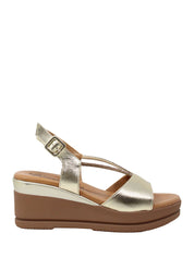 Sandali zeppa Dorato Susimoda