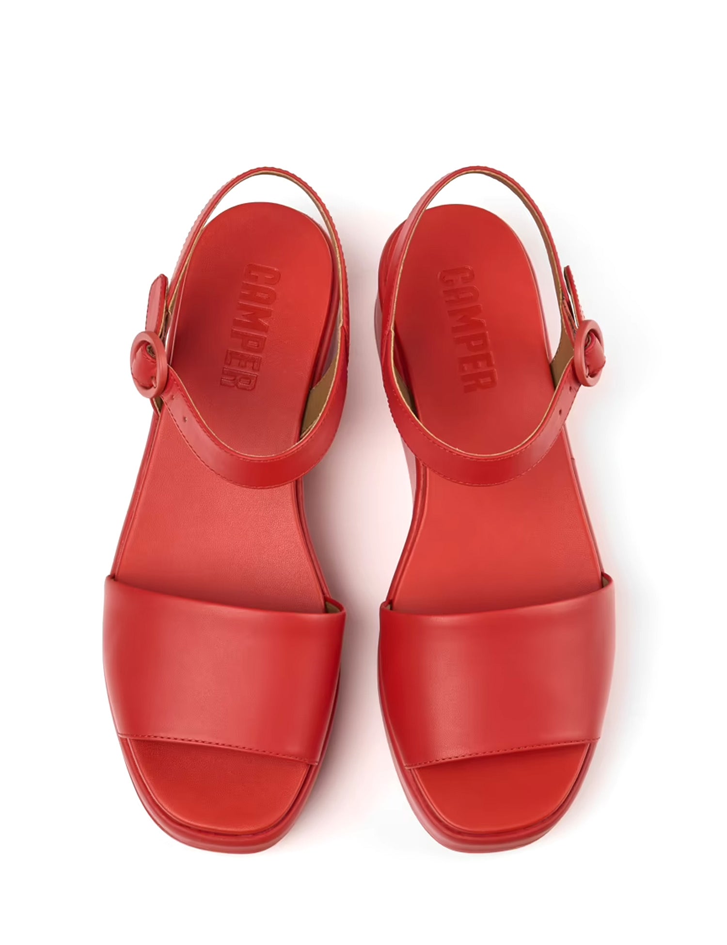 Sandali zeppa Rosso Camper