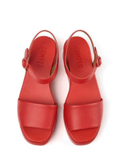 Sandali zeppa Rosso Camper