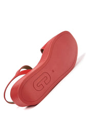Sandali zeppa Rosso Camper