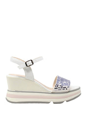 Sandali zeppa Bianco Keys