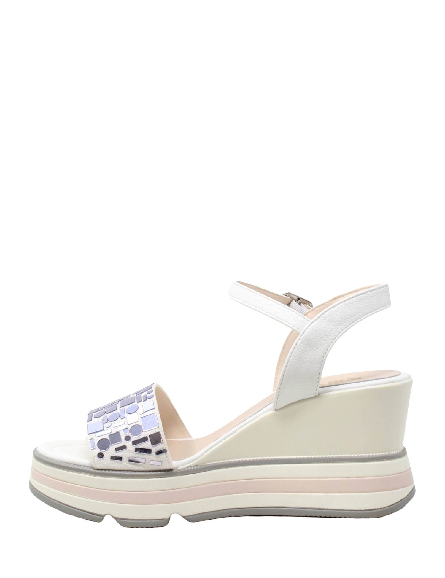 Sandali zeppa Bianco Keys