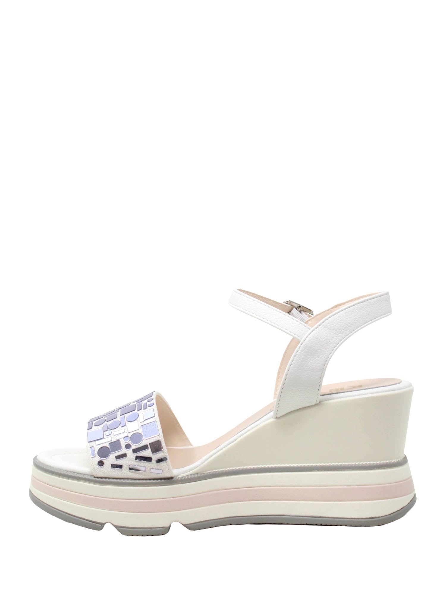 Sandali zeppa Bianco Keys