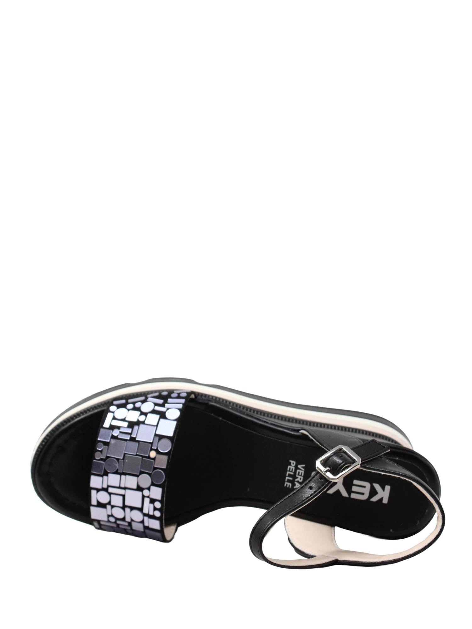 Sandali zeppa Nero Keys