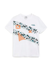 T-shirt Bianco Verde Diadora