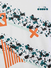 T-shirt Bianco Verde Diadora