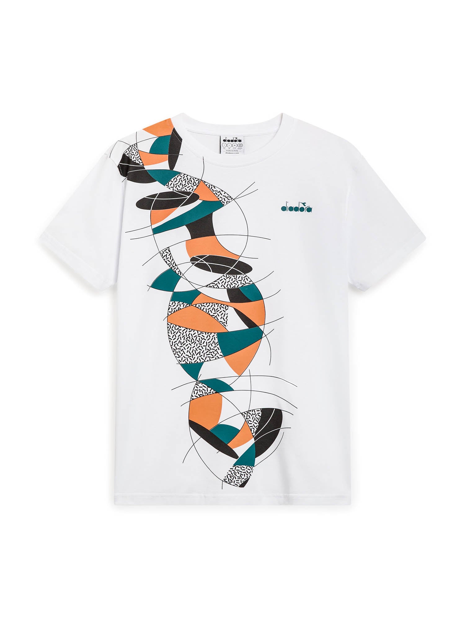 T-shirt Bianco Nero Diadora