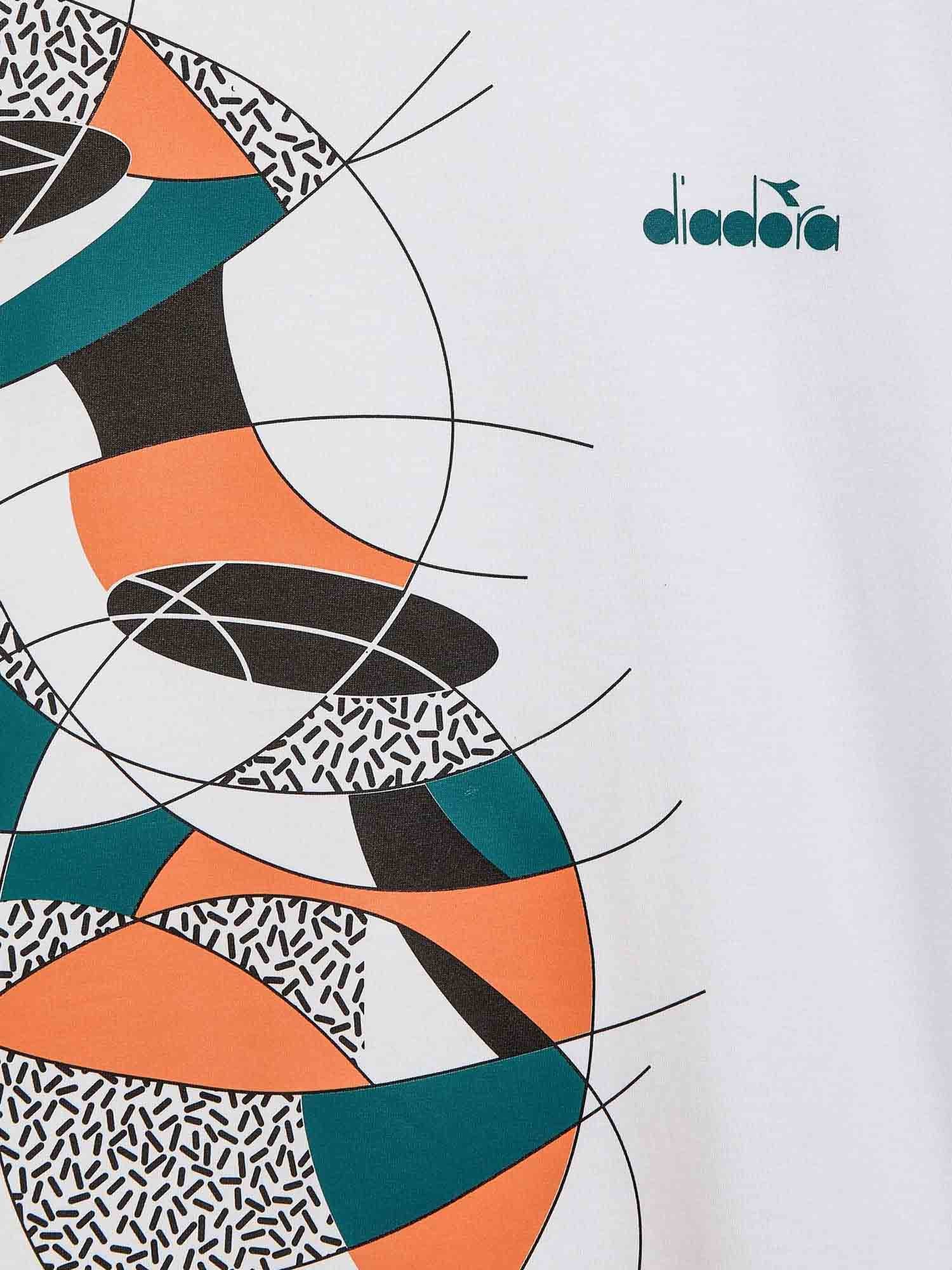T-shirt Bianco Nero Diadora