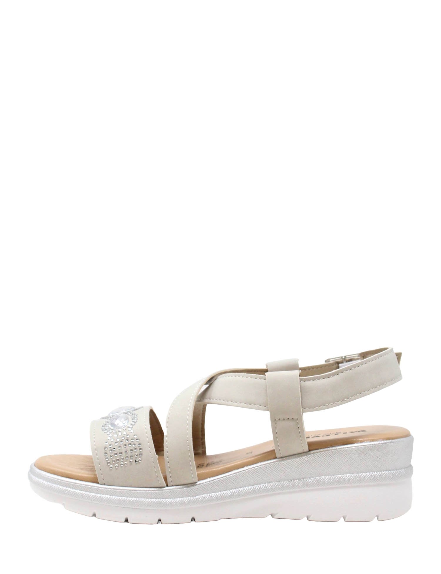 Sandali zeppa Bianco Valleverde