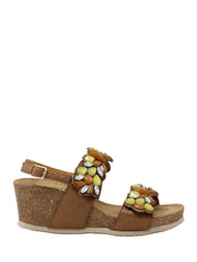 Sandali zeppa Marrone Valleverde