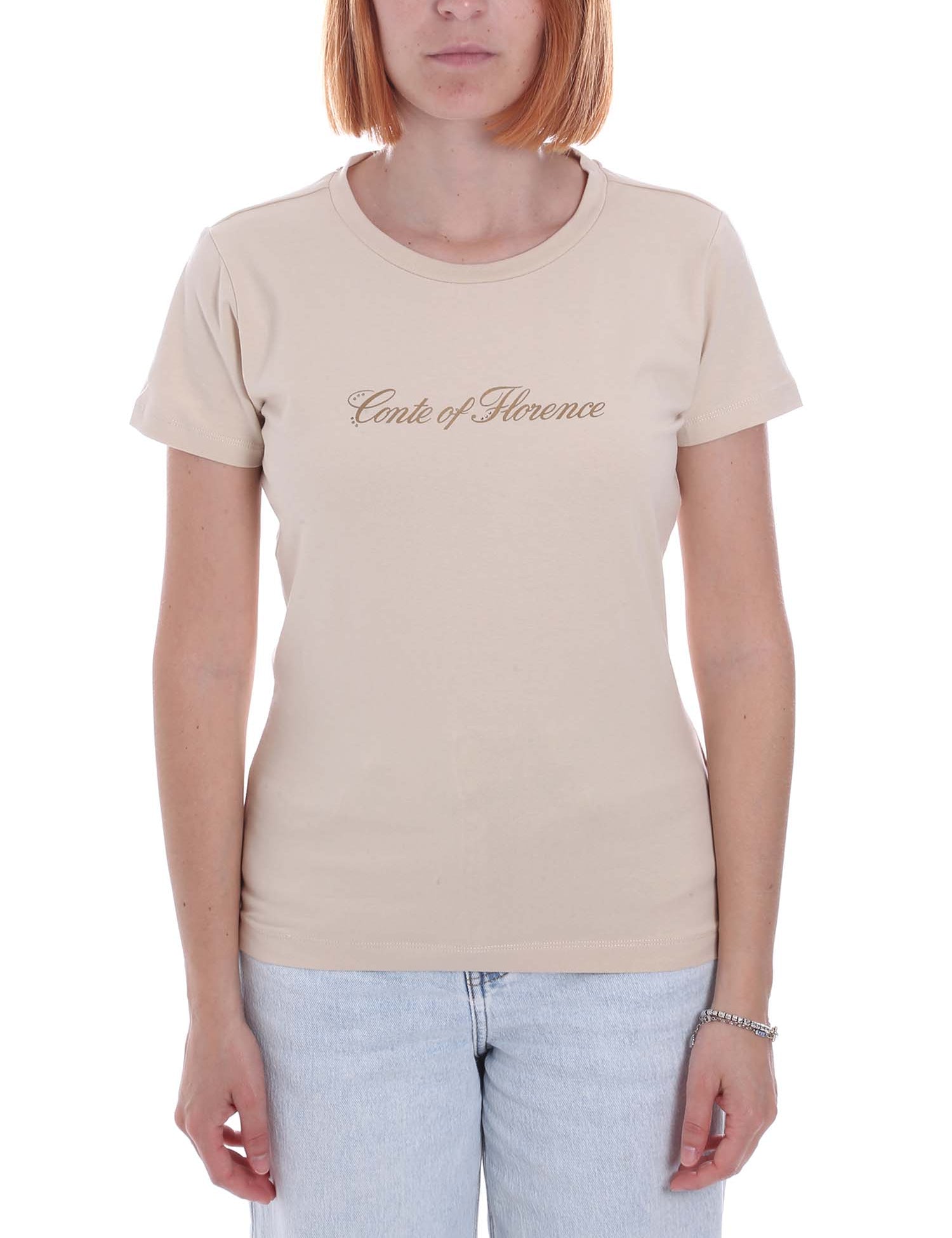 T-shirt Beige Conte Of Florence