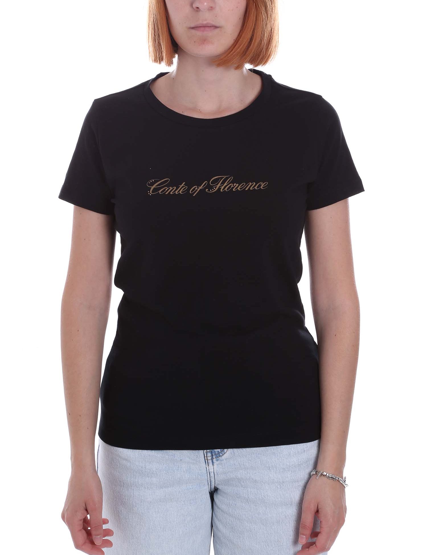 T-shirt Nero Conte Of Florence