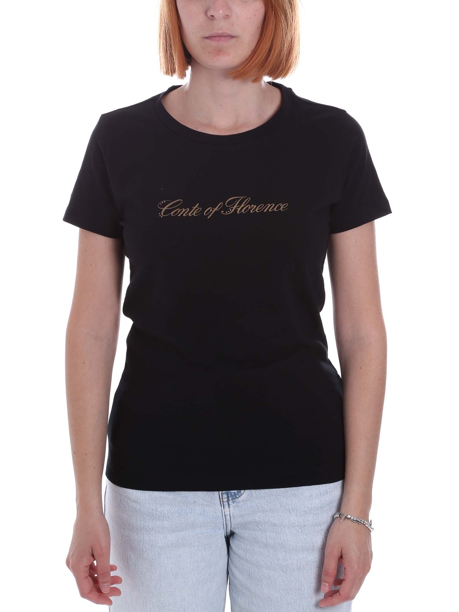 T-shirt Nero Conte Of Florence