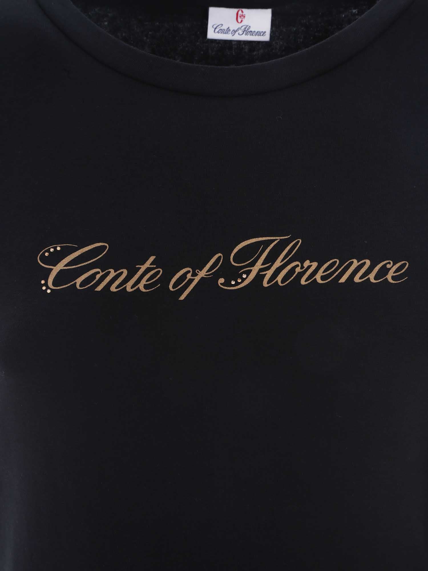 T-shirt Nero Conte Of Florence