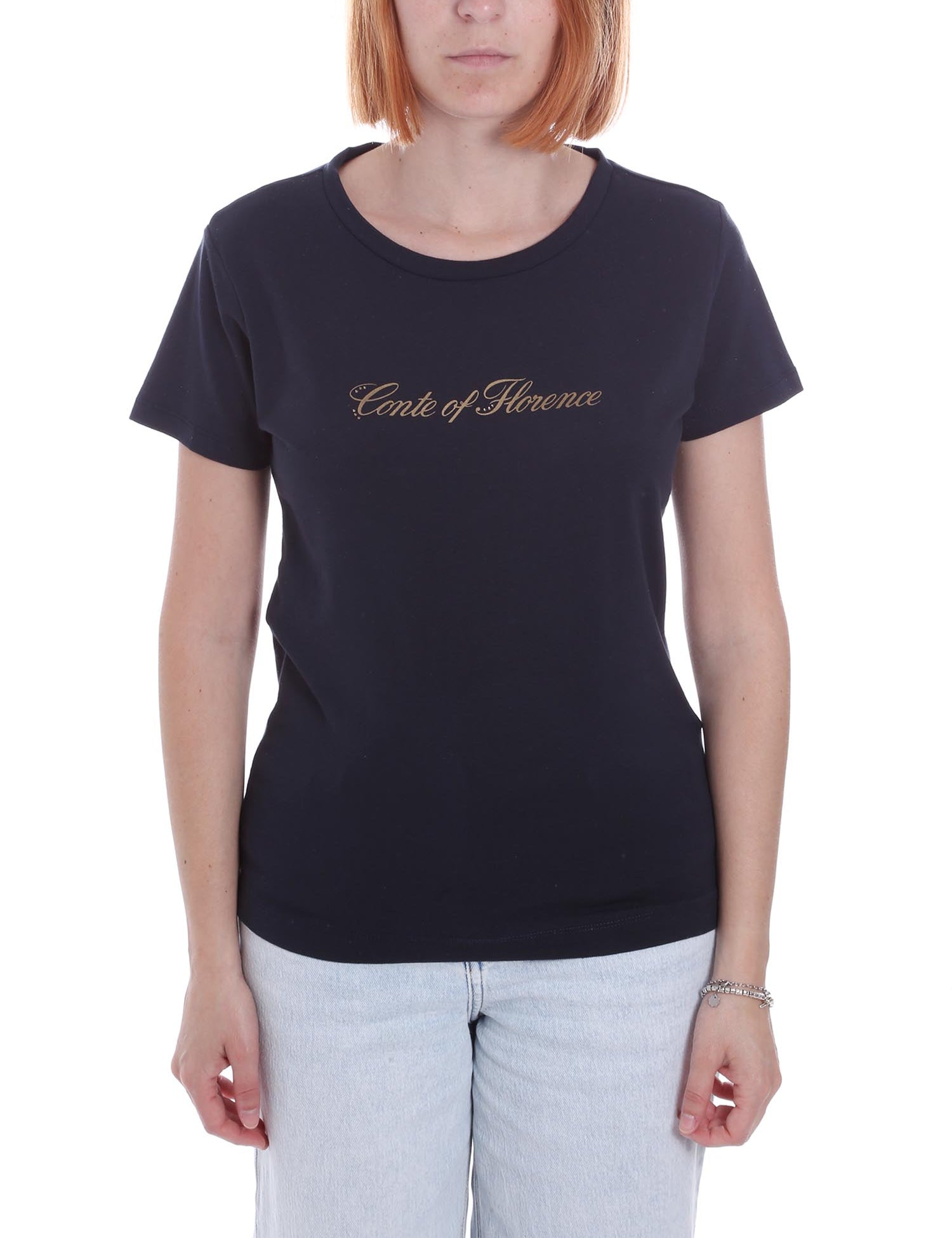 T-shirt Blu Conte Of Florence