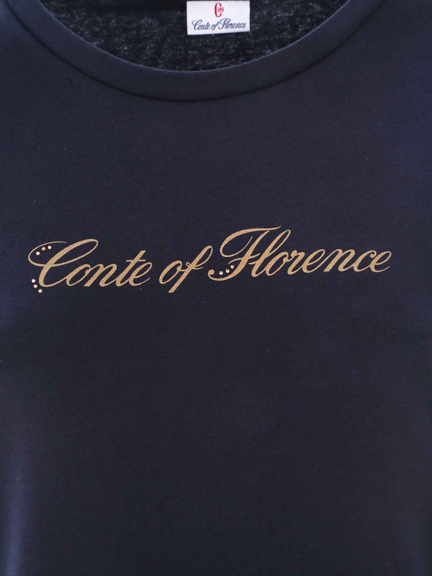 T-shirt Blu Conte Of Florence