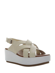 Sandali zeppa Bianco Lumberjack