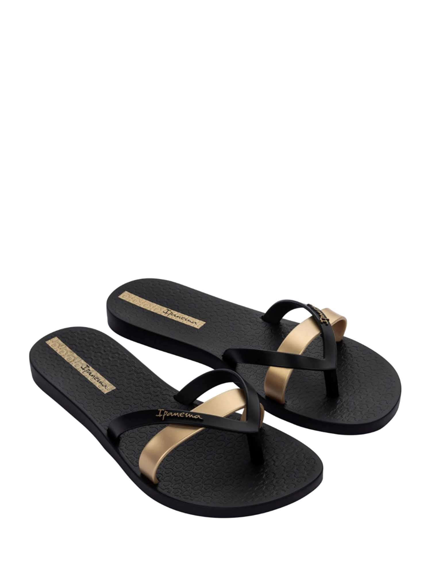 Infradito Nero Oro Ipanema