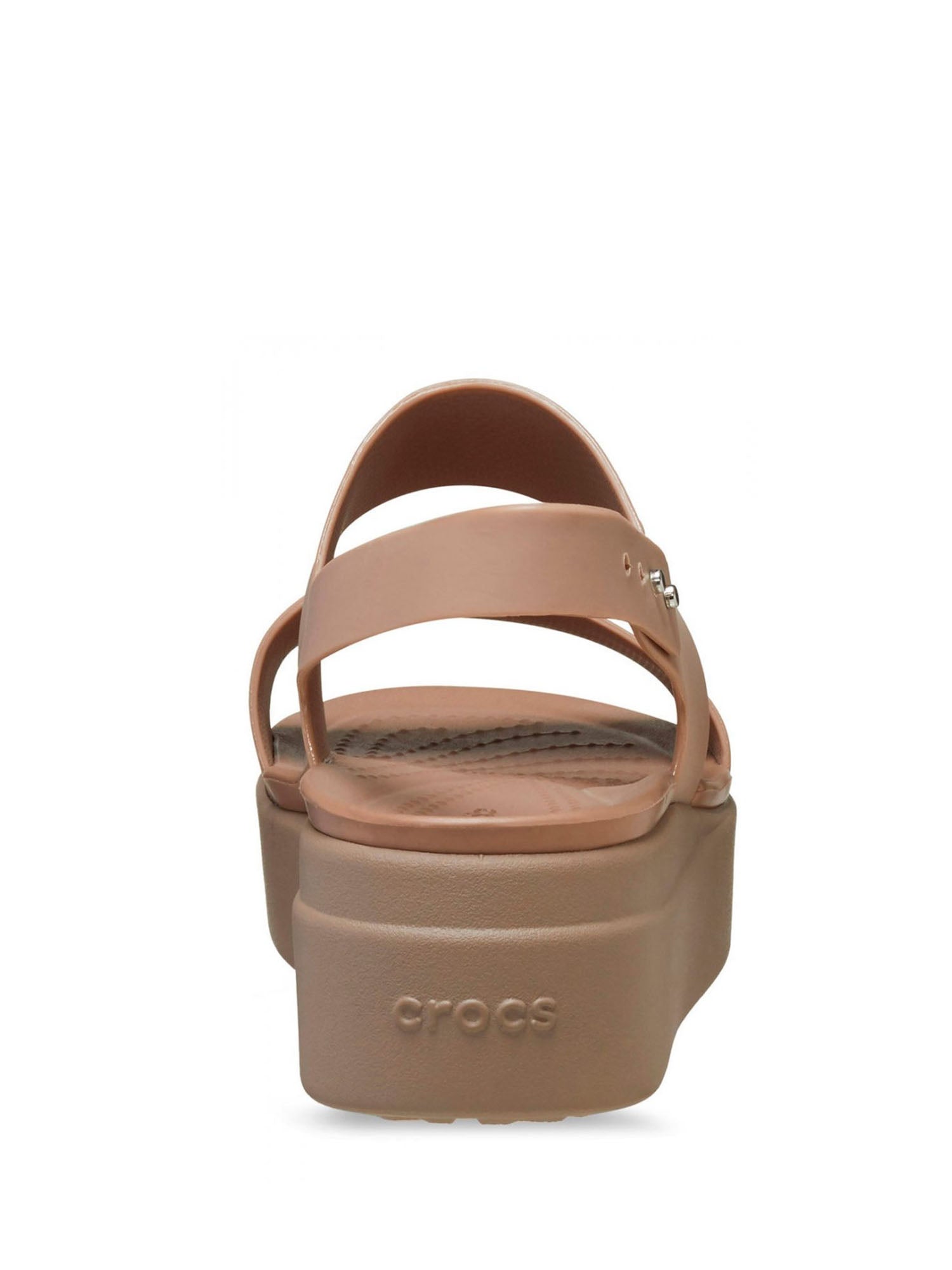 Sandali zeppa Beige Crocs