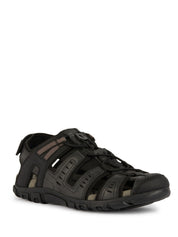 Sandali con strappi Nero Geox