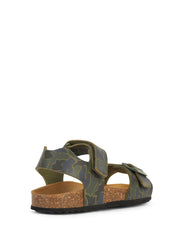 Sandali con strappi Verde Geox