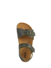 Sandali con strappi Verde Geox