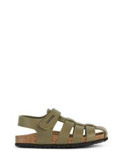 Sandali con strappi Verde Geox