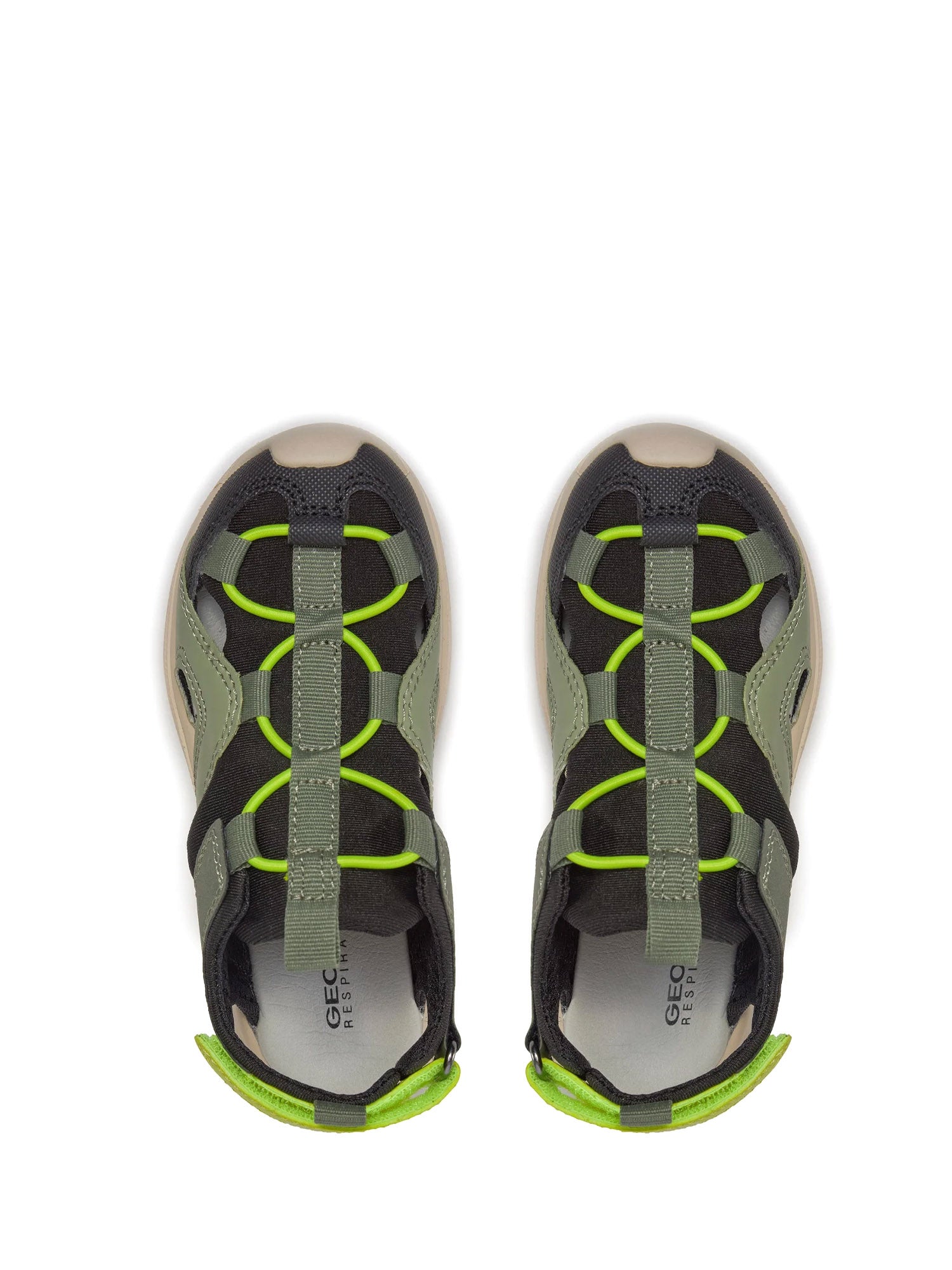 Sandali con strappi Verde Geox