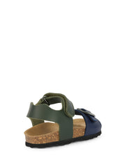 Sandali con strappi Verde Geox