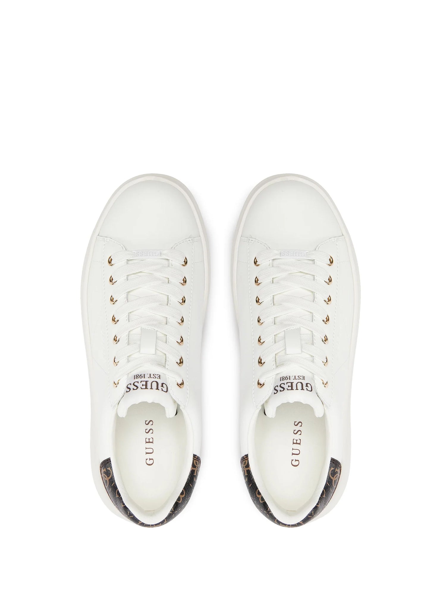 Sneakers Bianco Marrone Guess