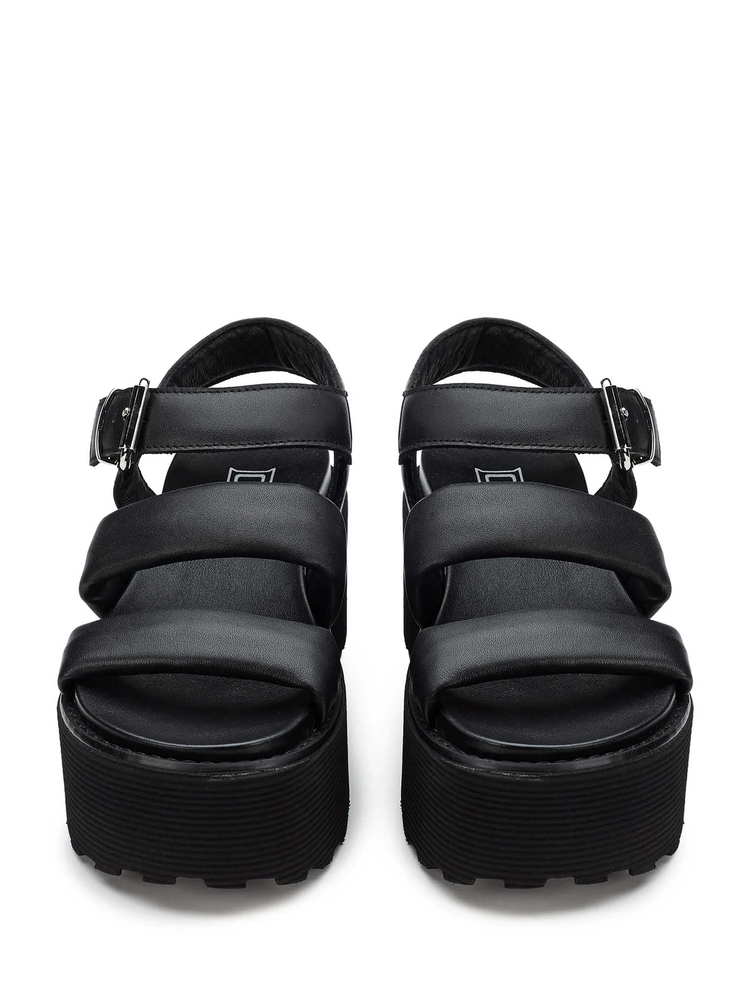 Sandali zeppa Nero Cult